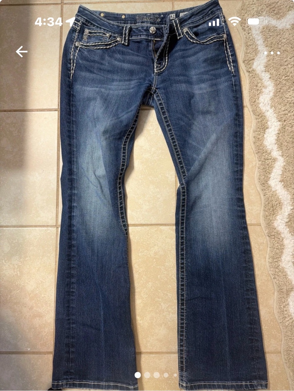 Miss Me Dark Blue Boot Cut Jeans 31 and 34 length